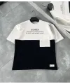 ERKEK Tişört Torba Cepli Parçalı Kısa Kol T-Shirt - iyah