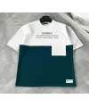 ERKEK Tişört Torba Cepli Parçalı Kısa Kol T-Shirt - Lacivert