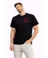 Erkek TÜRKİYE Ay Yıldız Baskılı Taraftar Forma T-Shirt - Siyah