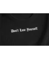 Erkek Wafıl Kumaş Tişört Regular Kalıp Bisiklet Yaka Baskılı T-Shirt - Siyah