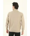 Erkek Yarım Balıkçı Yaka Triko Kazak - Bej