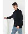 Erkek Yarım Balıkçı Yaka Triko Kazak - Lacivert