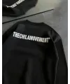 Kadın 3 iplik Kışlık pamuklu Bisiklet Yaka Oversize Baskılı SweatShirt - Siyah