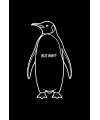 Kadın 3 İplik Pamuklu Kapüşonlu Hoodie Sweatshirt Nihilist Penguen Baskılı - Siyah