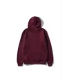 Kadın 3 İplik Pamuklu Kapüşonlu Kanguru Cepli Düz Hoodie Sweatshirt - Bordo