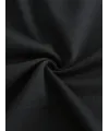 Kadın Baskılı Tişört Kısa Kol Bisiklet Yaka T-shirt - Siyah