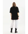 Kadın Düz  Kısa kol Penye T-shirt - Siyah