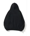 Kadın Kapüşonlu Kanguru Cepli 3 İplik Pamuklu Düz Hoodie Sweatshirt - Siyah