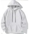 Kadın Kapüşonlu Kanguru Cepli 3 İplik Pamuklu Oversize Hoodie Sweatshirt -  Gri