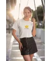 Kadın Özel Baskılı Modern Fit %100 Pamuk Bisiklet Yaka T-Shirt
