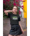 Kadın Özel Baskılı Modern Fit %100 Pamuk Bisiklet Yaka T-Shirt