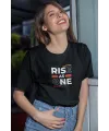 Kadın Özel Baskılı Modern Fit %100 Pamuk Bisiklet Yaka T-Shirt