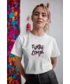 Kadın Özel Baskılı Modern Fit %100 Pamuk Bisiklet Yaka T-Shirt