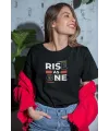 Kadın Özel Baskılı Modern Fit %100 Pamuk Bisiklet Yaka T-Shirt