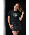Kadın Özel Baskılı Modern Fit %100 Pamuk Bisiklet Yaka T-Shirt