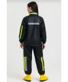 Kadın Premium Motorcu Kurye Yağmurluk Takım Su Geçirmez PVC Reflektörlü Siyah