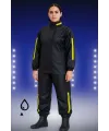 Kadın Premium Motorcu Kurye Yağmurluk Takım Su Geçirmez PVC Reflektörlü Siyah