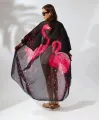 Kadın Rahat Kesim Şifon Kimono - Siyah