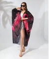 Kadın Rahat Kesim Şifon Kimono - Siyah
