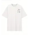 Kadın T-Shirt Kısa Kollu, Umrumda Değil Baskılı tişört - Beyaz