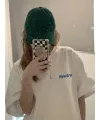 Kadın Tişört Newtro Baskılı Oversize Bisiklet Yaka T-shirt - Beyaz