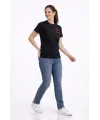 Kadın TÜRKİYE Ay Yıldız Baskılı Taraftar Forma T-Shirt - Siyah