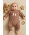 iegiyim™ Kirpi Nakışlı % 100 Pamuk Kız Bebek Tulum