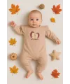 iegiyim™ Kirpi Nakışlı % 100 Pamuk Kız Bebek Tulum