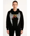 Metallica İki İplik Kapüşonlu Ön ve Arka Baskılı hoodie - Siyah