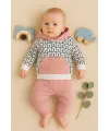 iegiyim™ Minik Ayıcıklar Desenli 2li % 100 Pamuk Kız Bebek Takımı