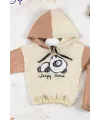 iegiyim™ Panda Desenli Kapişonlu Erkek Bebek Takımı