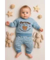iegiyim™ Persona Bear Nakışlı % 100 Pamuk 2li Erkek Bebek Takım
