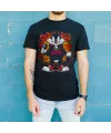 Sylvester Graffiti Baskılı Unisex Siyah Oversize Tişört - 24/1 Penye