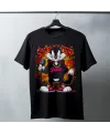 Sylvester Graffiti Baskılı Unisex Siyah Oversize Tişört - 24/1 Penye