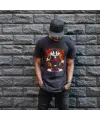 Sylvester Graffiti Baskılı Unisex Siyah Oversize Tişört - 24/1 Penye