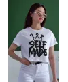 Unisex Oversize 24/1 Penye DTF Baskılı Tişört - DTF110