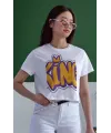 Unisex Oversize 24/1 Penye DTF Baskılı Tişört - DTF111