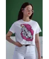 Unisex Oversize 24/1 Penye DTF Baskılı Tişört - DTF117