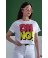 Unisex Oversize 24/1 Penye DTF Baskılı Tişört - DTF118