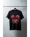 Unisex Oversize 24/1 Penye DTF Baskılı Tişört - DTF128