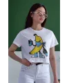 Unisex Oversize 24/1 Penye DTF Baskılı Tişört - DTF147