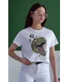 Unisex Oversize 24/1 Penye DTF Baskılı Tişört - DTF148