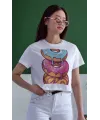 Unisex Oversize 24/1 Penye DTF Baskılı Tişört - DTF149
