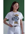 Unisex Oversize 24/1 Penye DTF Baskılı Tişört - DTF152