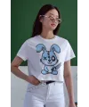 Unisex Oversize 24/1 Penye DTF Baskılı Tişört - DTF153
