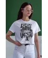 Unisex Oversize 24/1 Penye DTF Baskılı Tişört - DTF161