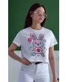 Unisex Oversize 24/1 Penye DTF Baskılı Tişört - DTF170