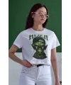 Unisex Oversize 24/1 Penye DTF Baskılı Tişört - DTF173