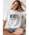 Unisex Oversize 24/1 Penye DTF Baskılı Tişört - DTF253