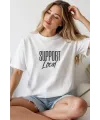 Unisex Oversize 24/1 Penye DTF Baskılı Tişört - DTF268